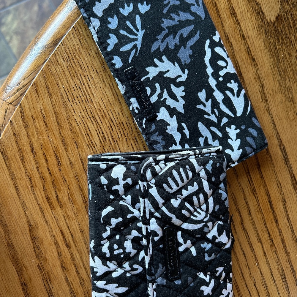 Vera Bradley Black & White Quilted Overalls Accent